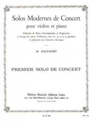 Carte MAURICE HAUCHARD: FIRST CONCERT SOLO (VIOLIN/PIANO) HAUCHARD