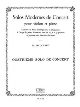 Kniha M. HAUCHARD: SOLOS MODERNES DE CONCERT NO.4 (1ERE POSITION) (VIOLIN & PIANO) HAUCHARD