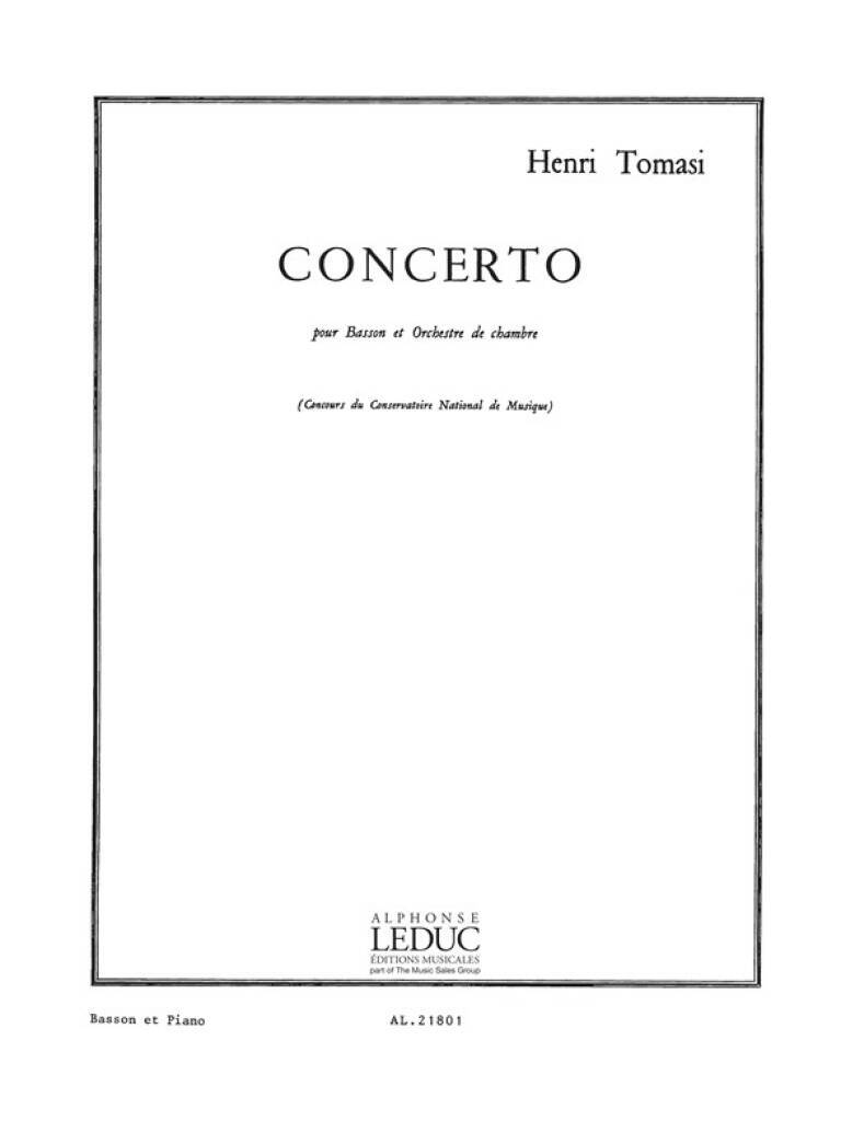 Knjiga HENRI TOMASI: CONCERTO FOR BASSOON TOMASI