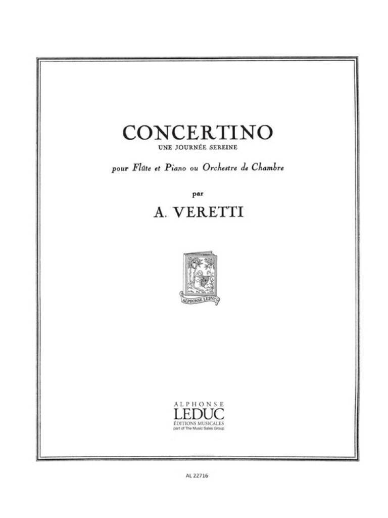 Buch ANTONIO VERETTI: CONCERTINO (FLUTE & PIANO) VERETTI