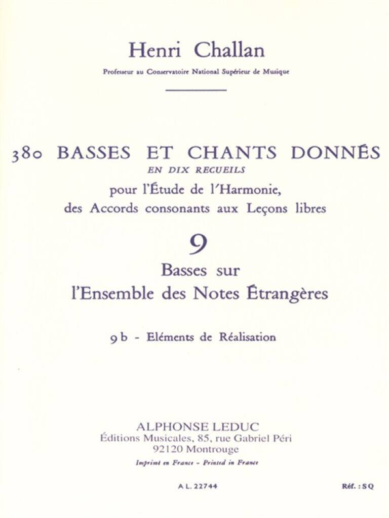 Buch HENRI CHALLAN: 380 FIGURED BASS EXERCISES (9B) CHALLAN