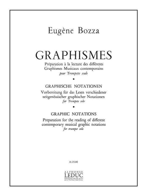 Книга EUGENE BOZZA : GRAPHISMES - POUR TROMPETTE SEULE BOZZA