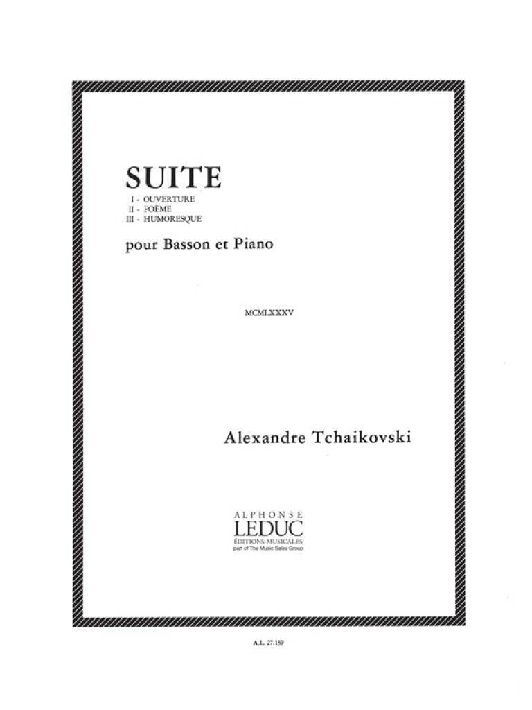 Buch ALEXANDRE TCHAIKOVSKI: SUITE (BASSOON & PIANO) TCHAIKOVSKI
