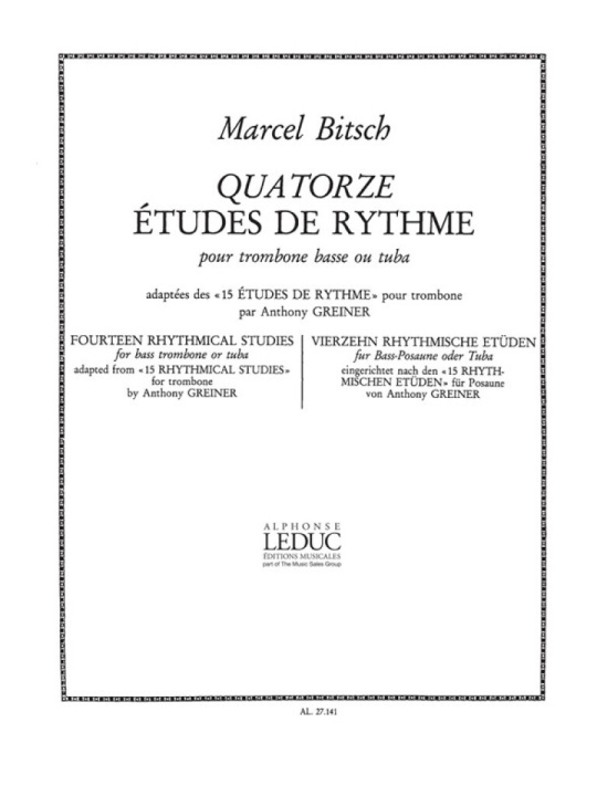 Buch MARCEL BITSCH: 14 ETUDES DE RYTHME (TROMBONE-BASS SOLO) BITSCH