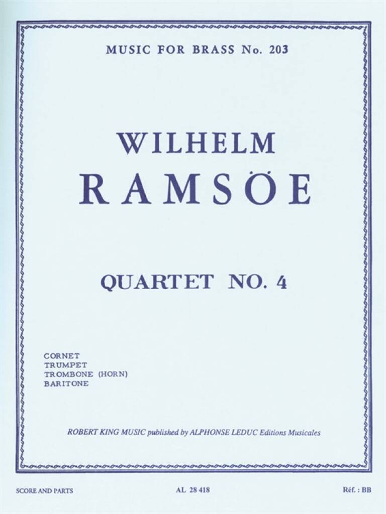 Knjiga WILHELM RAMSOE: QUARTET NO. 4 RAMSOE