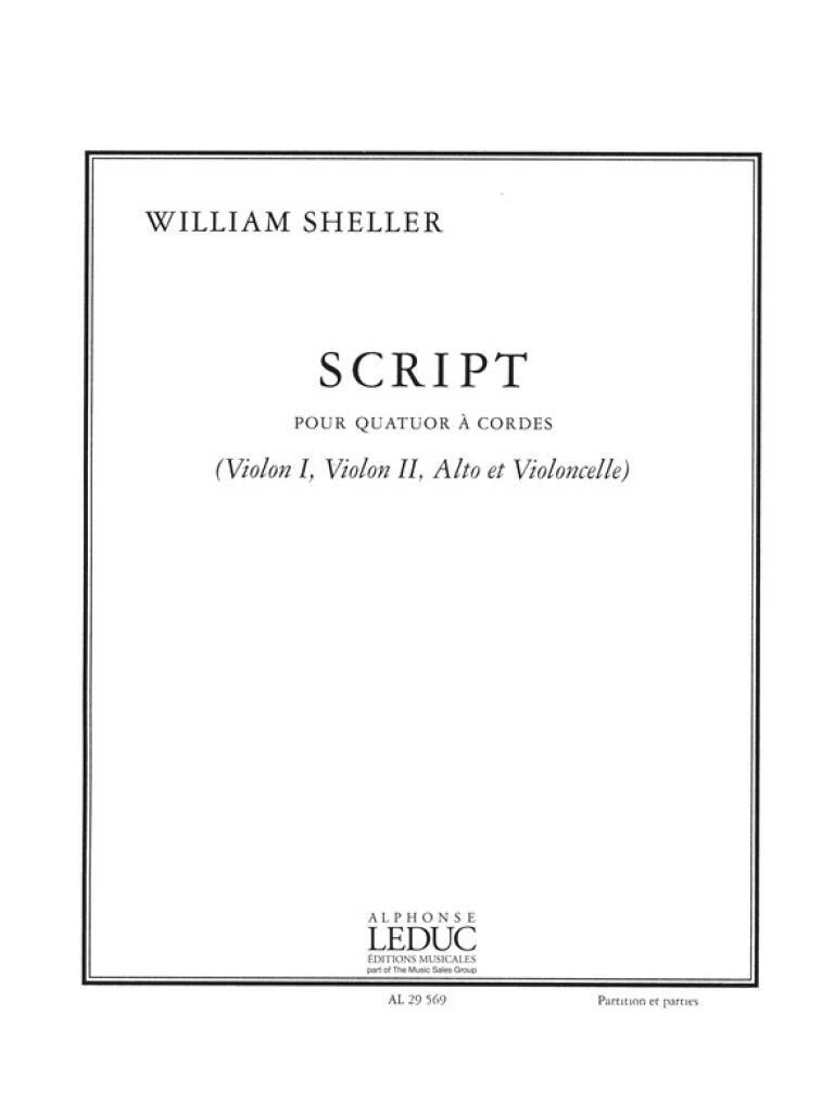 Könyv WILLIAM SHELLER: SCRIPT (QUARTET-STRINGS) SHELLER