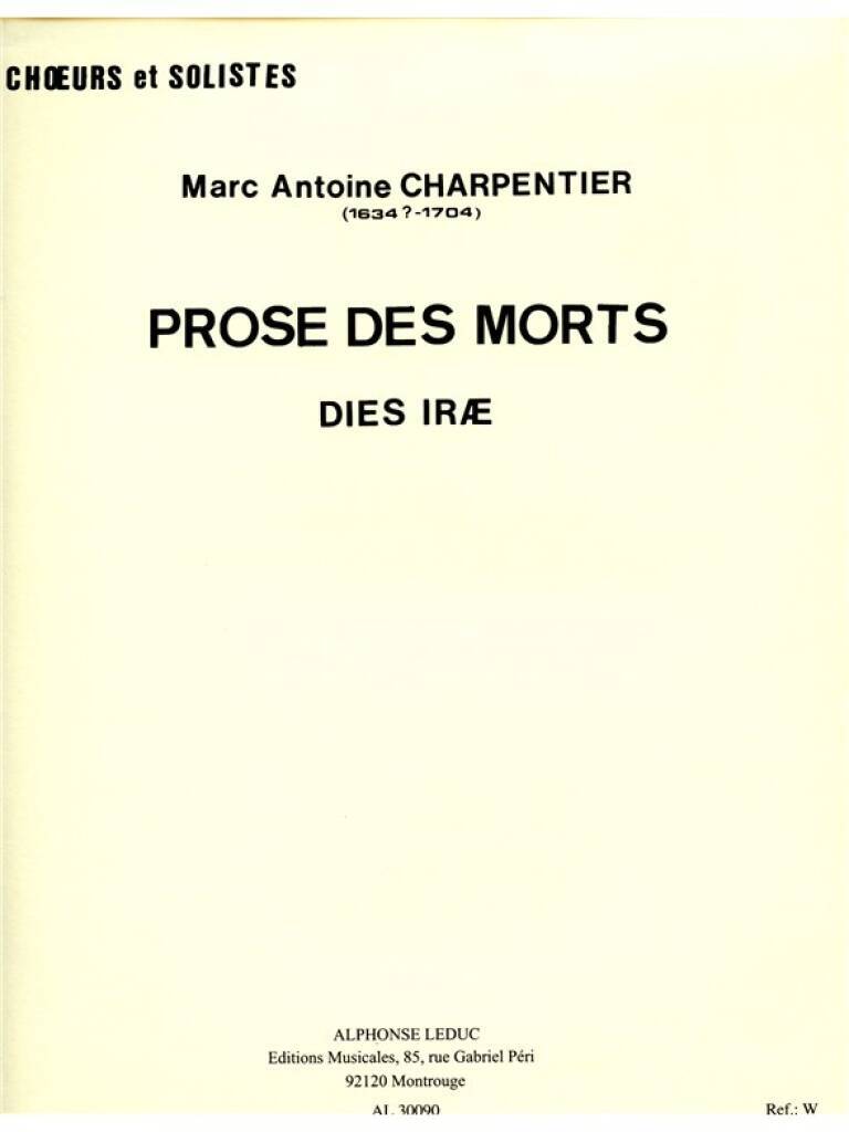 Книга MARC-ANTOINE CHARPENTIER: PROSE DES MORTS 'DIES IR ' (CHORAL) CHARPENTIER