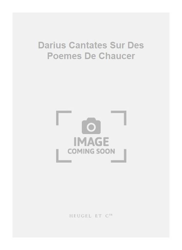 Kniha MILHAUD DARIUS CANTATES SUR DES POEMES DE CHAUCER VOICE & PIANO BOOK MILHAUD