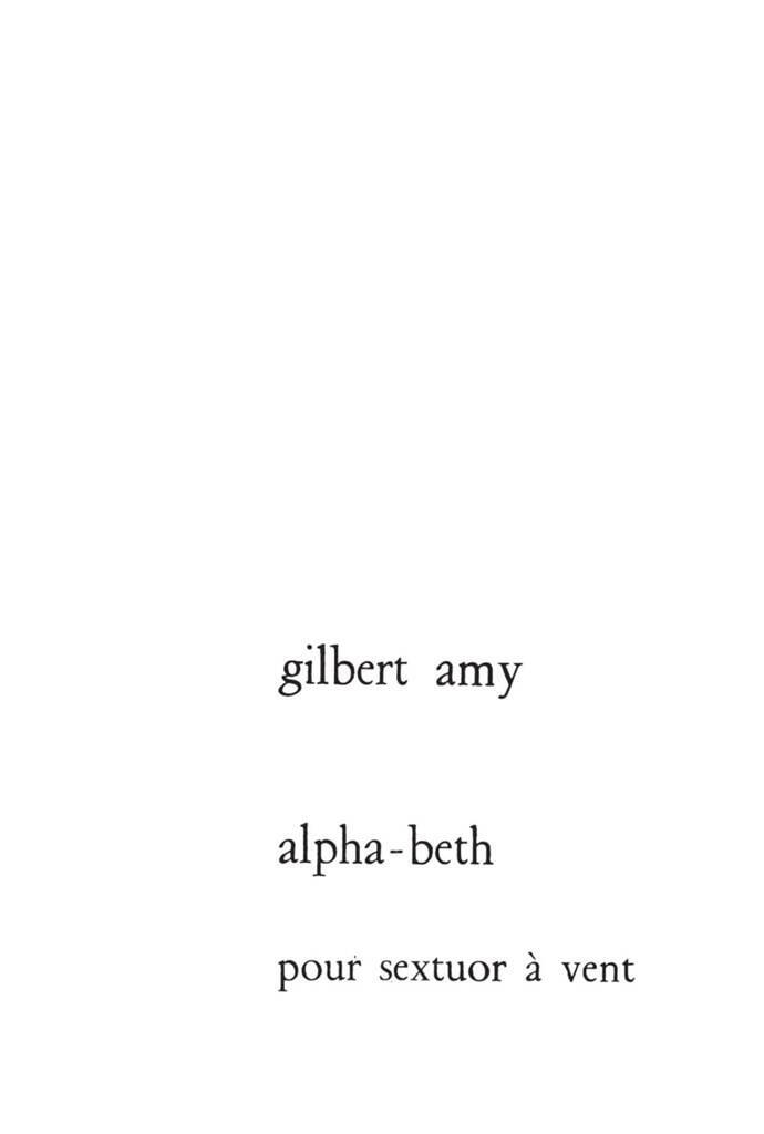 Knjiga GILBERT AMY: ALPHA-BETH (PH289) (SEXTET-WIND) AMY