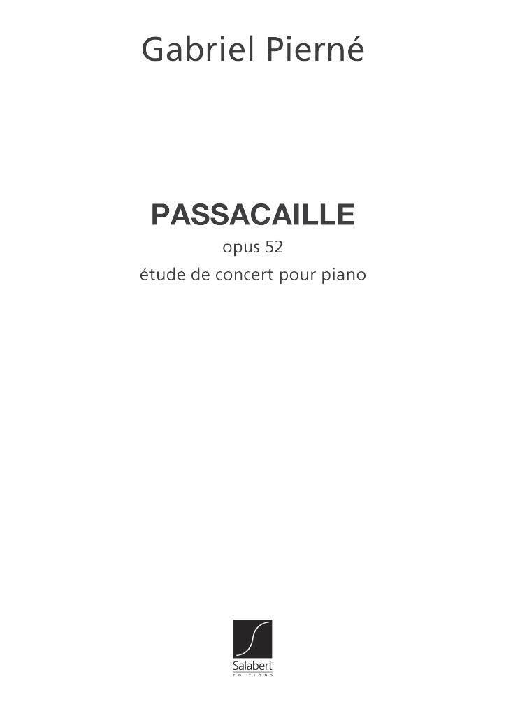 Kniha PASSACAILLE PIANO PAUL PIERNE