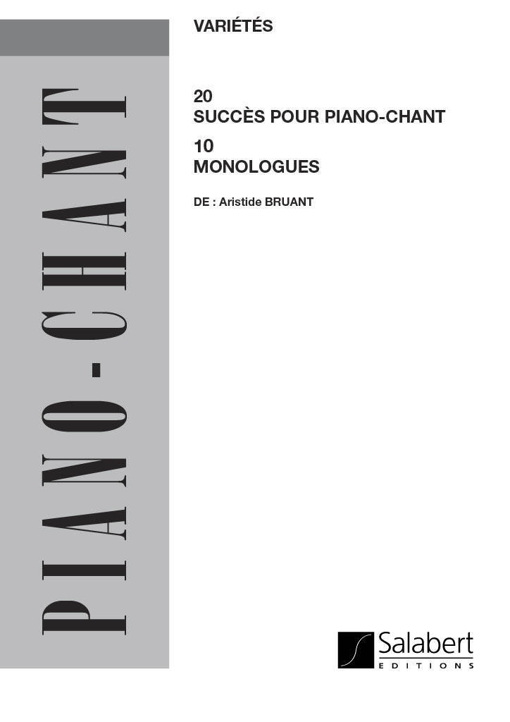 Knjiga 20 SUCCES 10 MONOLOGUES VARIOUSTES CHANT ARISTIDE BRUANT