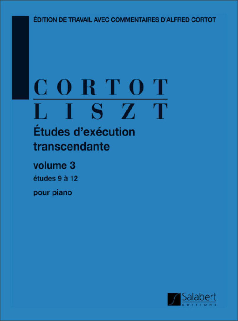 Boek ETUDES D'EXECUTION TRANSCENDANTE VOLUME 3 PIANO FRANZ LISZT