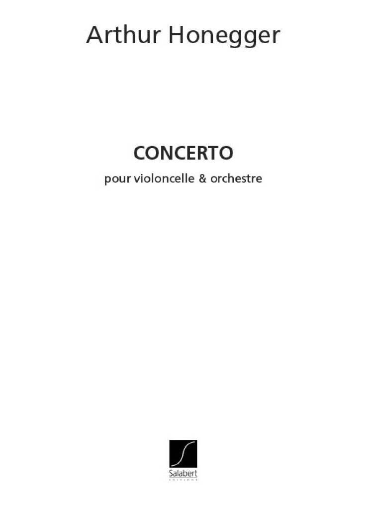 Knjiga CONCERTO VIOLONCELLE PARTITION ARTHUR HONEGGER