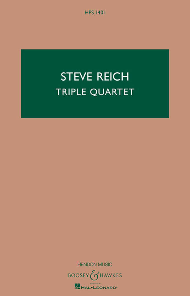 Βιβλίο TRIPLE QUARTET STEVE REICH