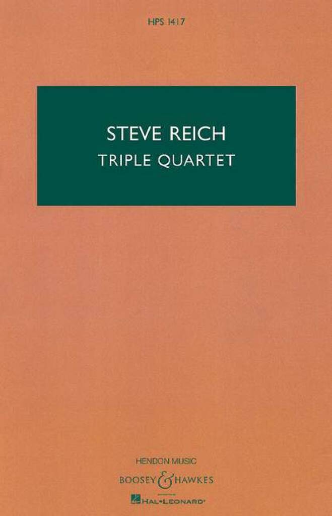 Knjiga TRIPLE QUARTET STEVE REICH
