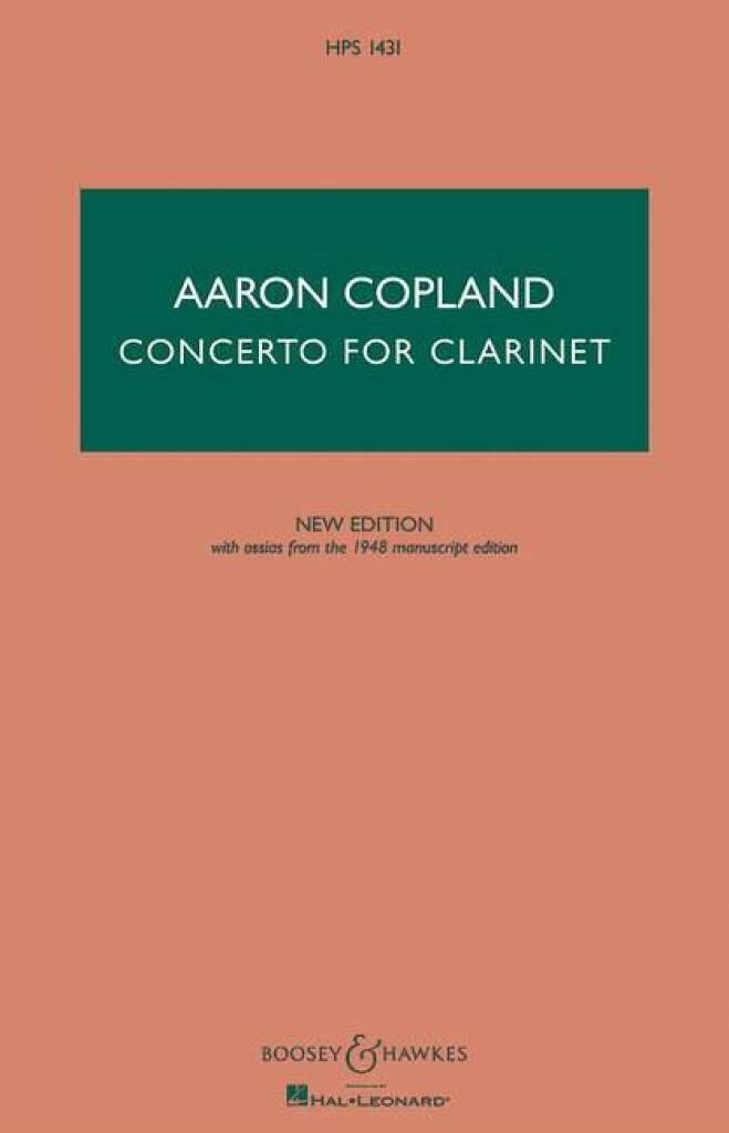Knjiga CLARINET CONCERTO CLARINETTE AARON COPLAND