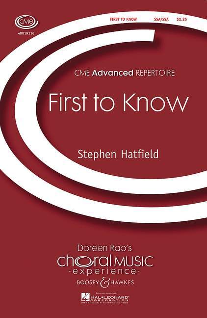 Tiskanica FIRST TO KNOW STEPHEN HATFIELD