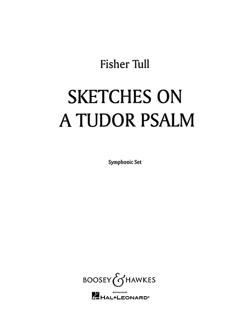 Materiale tipărite SKETCHES ON A TUDOR PSALM -PARTITION+PARTIES SEPAREES FISHER TULL