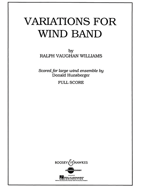 Prasa VARIATIONS FOR WIND BAND RALPH VAUGHAN WILLIA