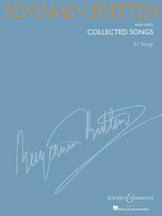Libro BENJAMIN BRITTEN : COLLECTED SONGS - 61 SONGS - HIGH VOICE AND PIANO BENJAMIN BRITTEN