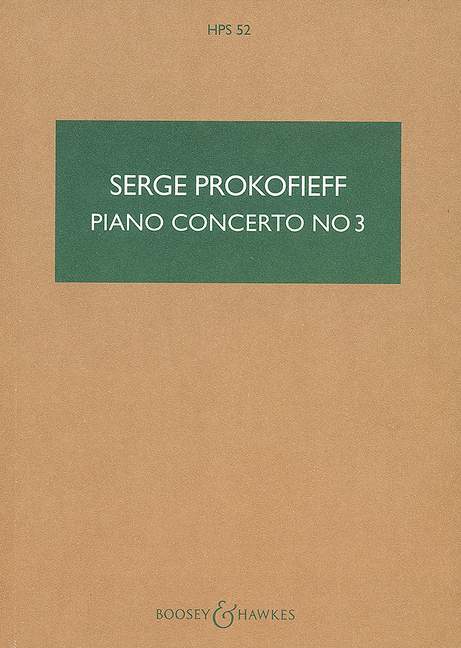 Nyomtatványok PIANO CONCERTO NO. 3 IN C MAJOR SERGEI PROKOFIEV