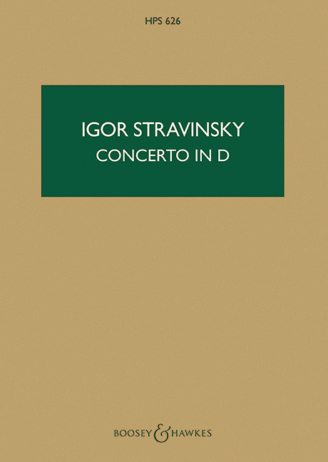 Prasa CONCERTO IN D ORCHESTRE IGOR STRAVINSKY