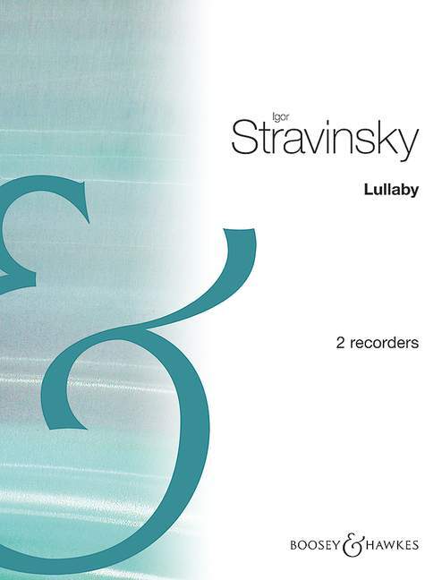Tiskani izdelki LULLABY IGOR STRAVINSKY