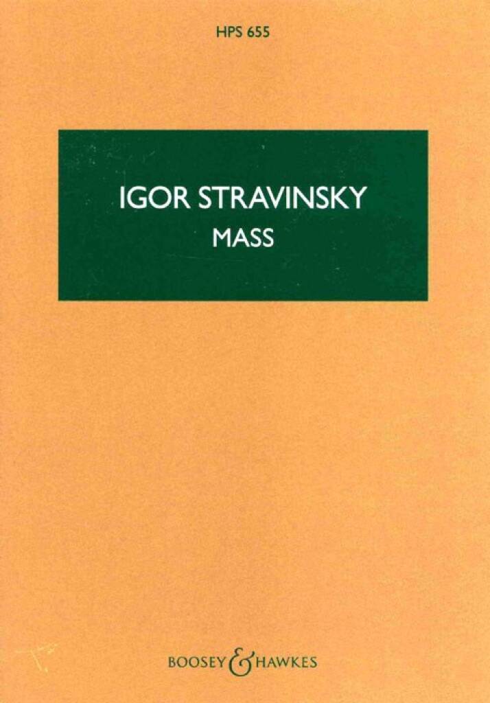 Knjiga MASS IGOR STRAVINSKY