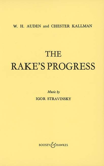 Knjiga THE RAKE'S PROGRESS OPERA IGOR STRAVINSKY