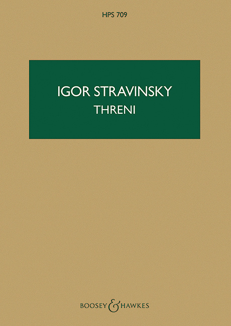 Tiskani izdelki THRENI IGOR STRAVINSKY