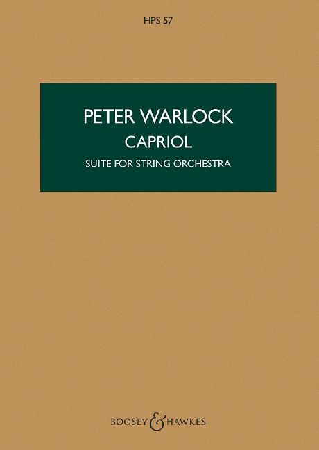 Printed items CAPRIOL ORCHESTRE PETER WARLOCK