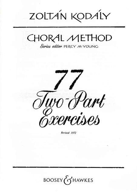 Tiskani izdelki 77 TWO-PART EXERSCISES CHANT ZOLTAN KODALY