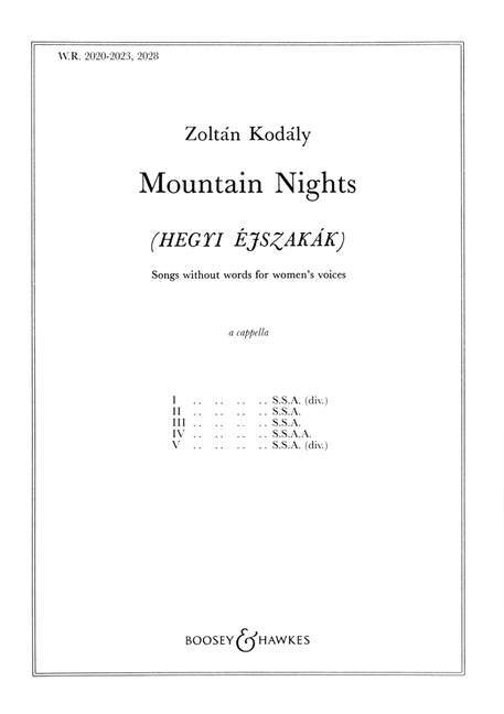 Tiskovina MOUNTAIN NIGHTS ZOLTAN KODALY