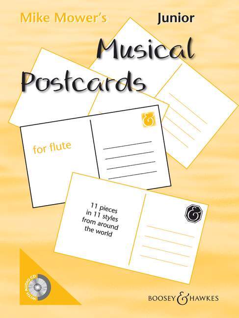 Prasa MUSICAL POSTCARDS JUNIOR FLUTE TRAVERSIERE M. MOWER