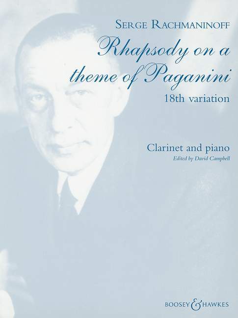 Tiskovina RHAPSODIE UBER EIN THEMA VON PAGANINI OP. 43 CLARINETTE SERGEI RACHMANINOV