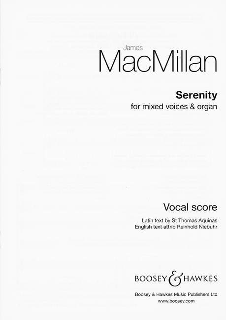 Printed items SERENITY CHANT JAMES MACMILLAN