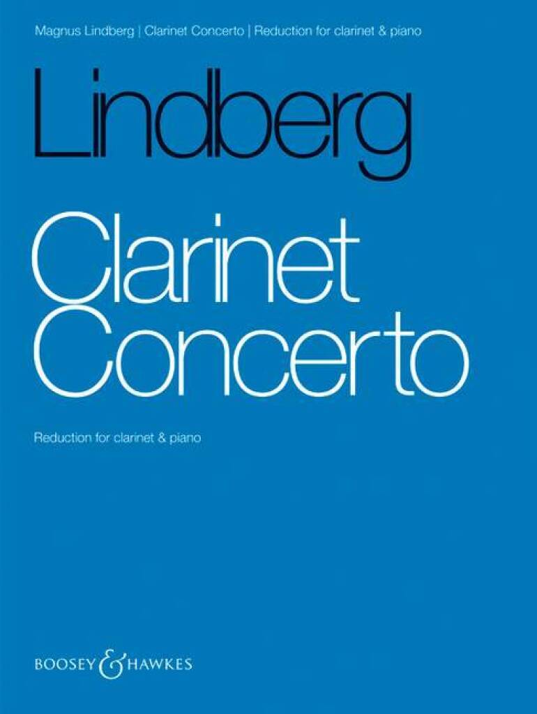 Βιβλίο CLARINET CONCERTO CLARINETTE MAGNUS LINDBERG