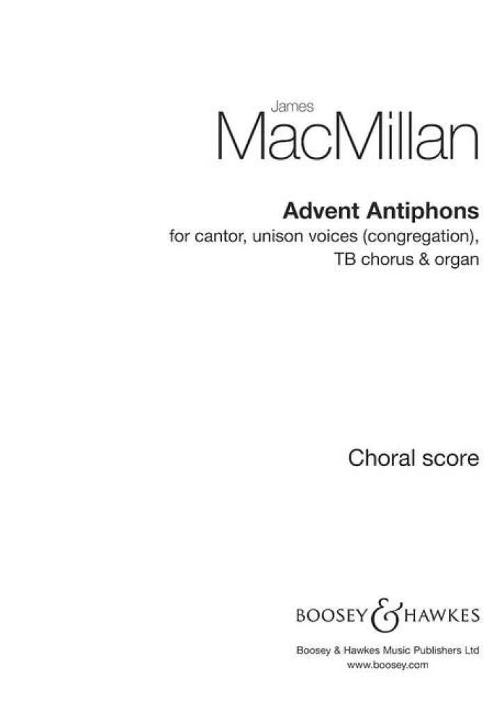 Knjiga ADVENT ANTIPHONS JAMES MACMILLAN