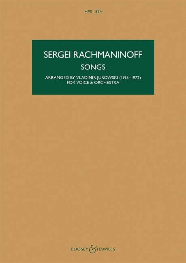 Knjiga SONGS SERGEI RACHMANINOV
