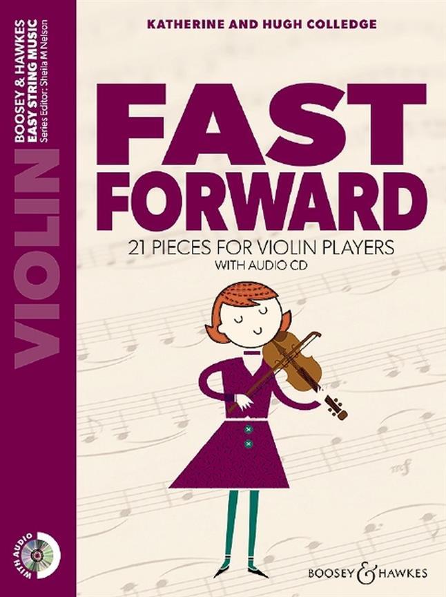 Kniha FAST FORWARD  21 PIECES FOR VIOLIN PLAYERS  -  RECUEIL + CD HUGH COLLEDGE