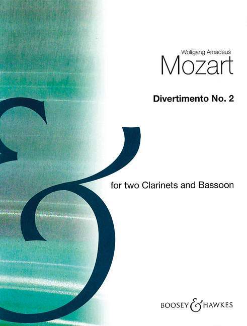 Tiskani izdelki DIVERTIMENTO NO. 2 B MAJOR KV 229/2 CLARINETTE WOLFGANG AMADEUS MOZ