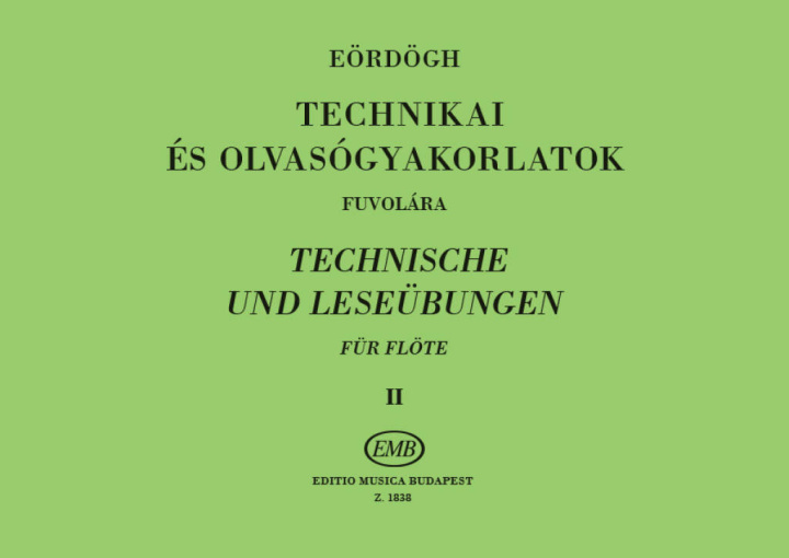 Knjiga MITTELSCHWERE TECHNISCHE- UND LESEUBUNGEN FLUTE TRAVERSIERE JANOS EORDOGH