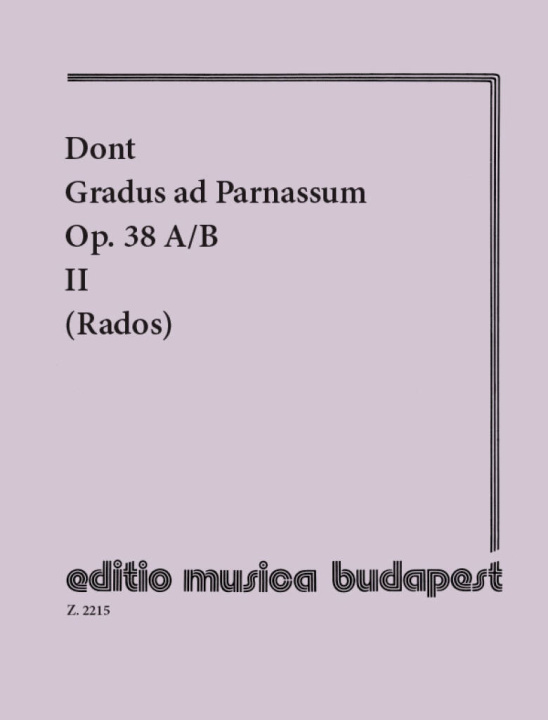 Livro GRADUS AD PARNASSUM I OP. 38 30 FORTGESCHRITTENE U VIOLONS JAKOB DONT
