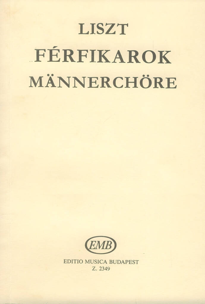 Knjiga MANNERCHORE FRANZ LISZT