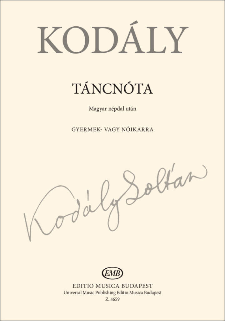 Knjiga DANCING SONG CHANT ZOLTAN KODALY