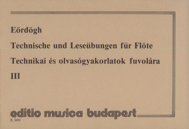 Knjiga MITTELSCHWERE TECHNISCHE- UND LESEUBUNGEN FLUTE TRAVERSIERE JANOS EORDOGH