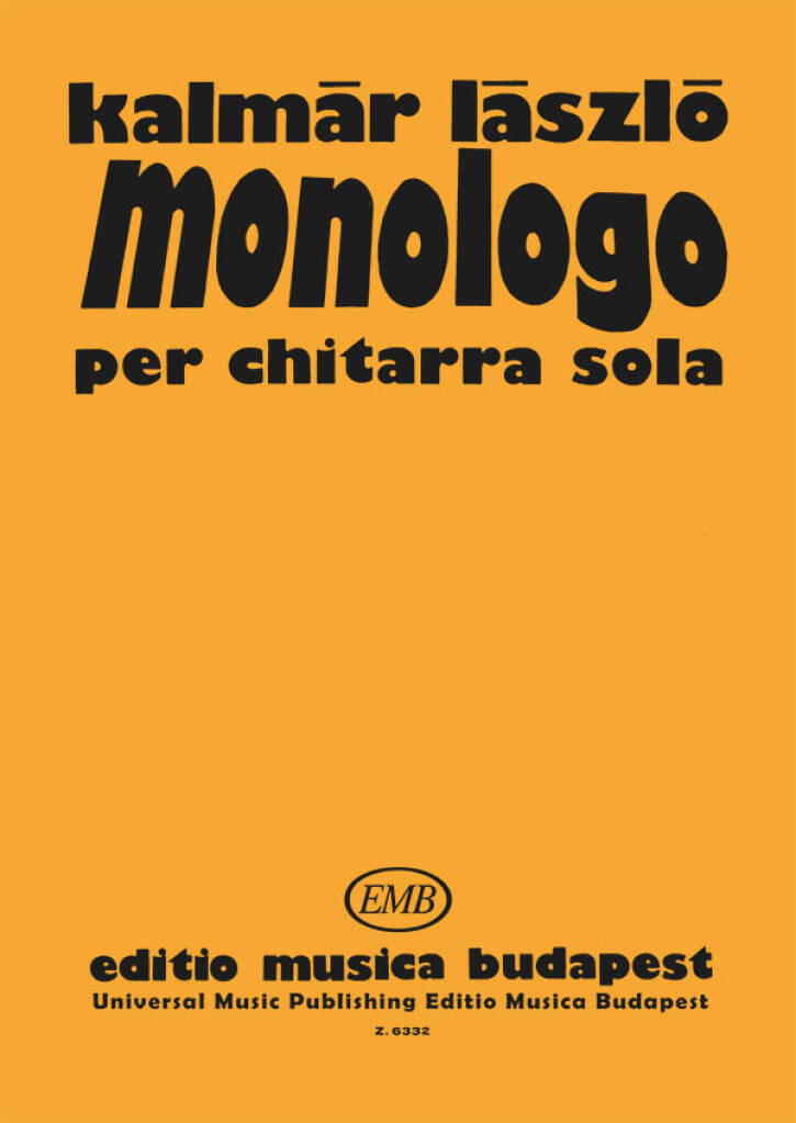 Knjiga MONOLOGO GUITARE LASZLO KALMAR
