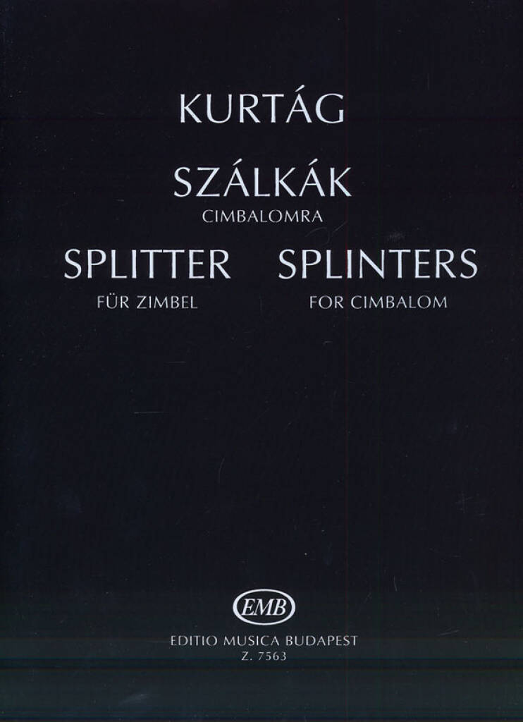 Libro SPLITTER OP. 6C GYORGY KURTAG