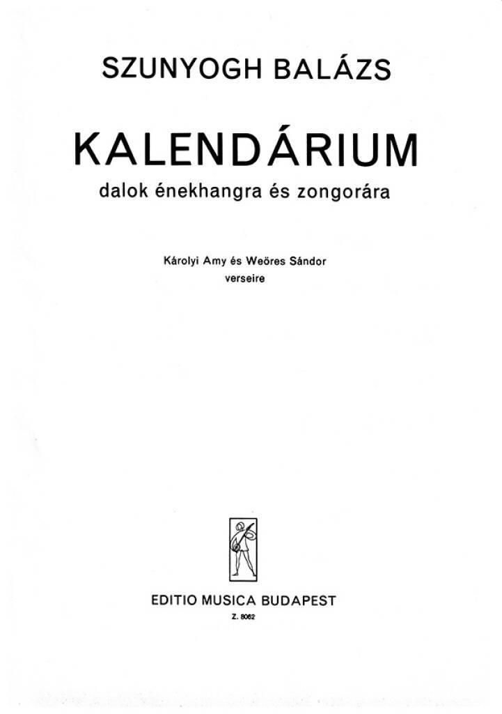 Carte KALENDER CHANT BALAZS SZUNYOGH