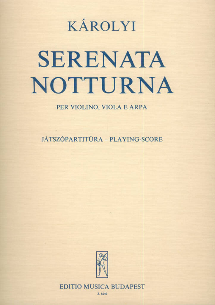 Knjiga SERENATA NOTTURNA MUSIQUE D'ENSEMBLE PAL KAROLYI